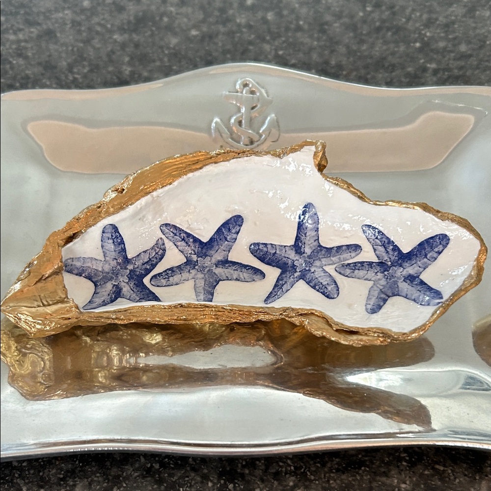 Starfish Oyster Shell Trinket Dish